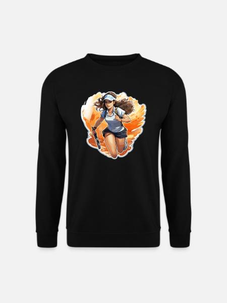 Tennis player - illustration - Unisex Sweatshirt - black
