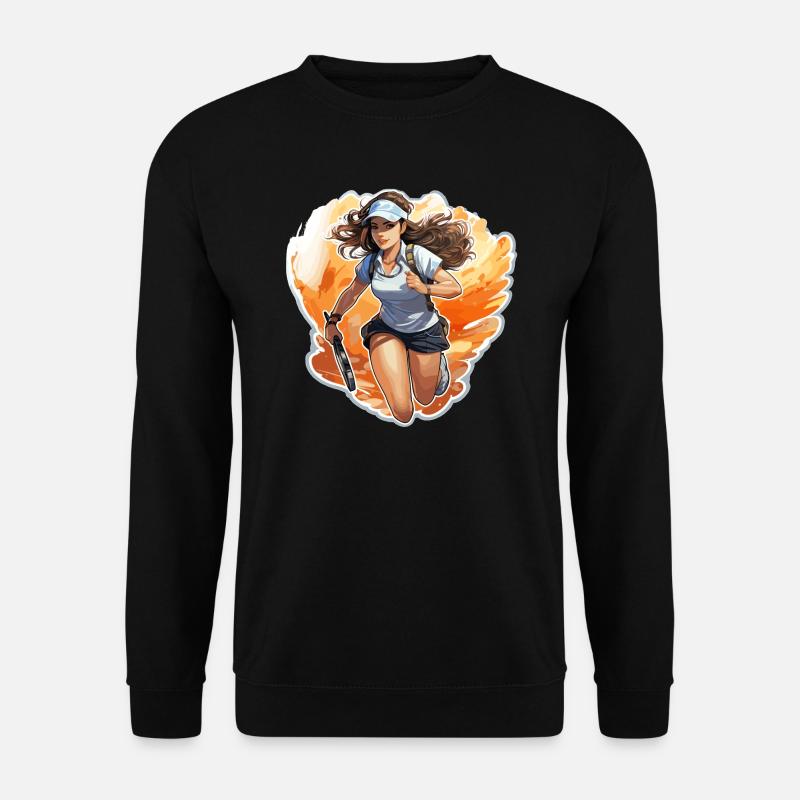 Tennis player - illustration - Unisex Sweatshirt - black
