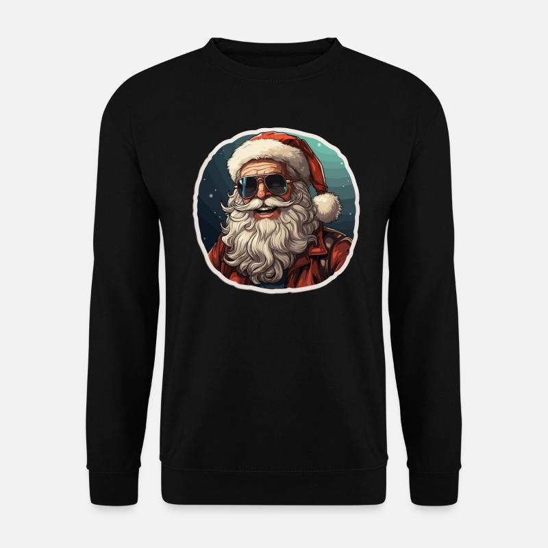 Weihnachtsmann - Illustration - Unisex Pullover - Schwarz