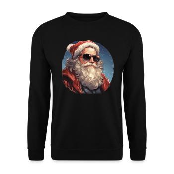 Santa Claus - illustration - Unisex Sweatshirt - black - Front - Alina (178cm) & Michal (187cm)