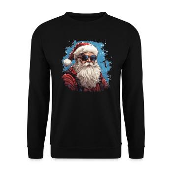 Santa Claus - illustration - Unisex Sweatshirt - black - Front - Alina (178cm) & Michal (187cm)