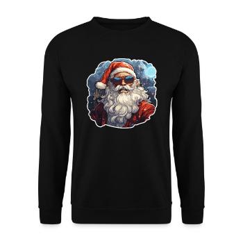 Santa Claus - illustration - Unisex Sweatshirt - black - Front - Alina (178cm) & Michal (187cm)