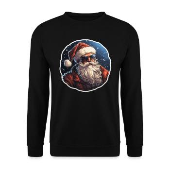 Santa Claus - illustration - Unisex Sweatshirt - black - Front - Alina (178cm) & Michal (187cm)