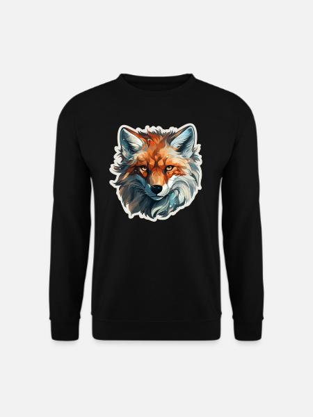 Fuchs - Illustration - Unisex Pullover - Schwarz