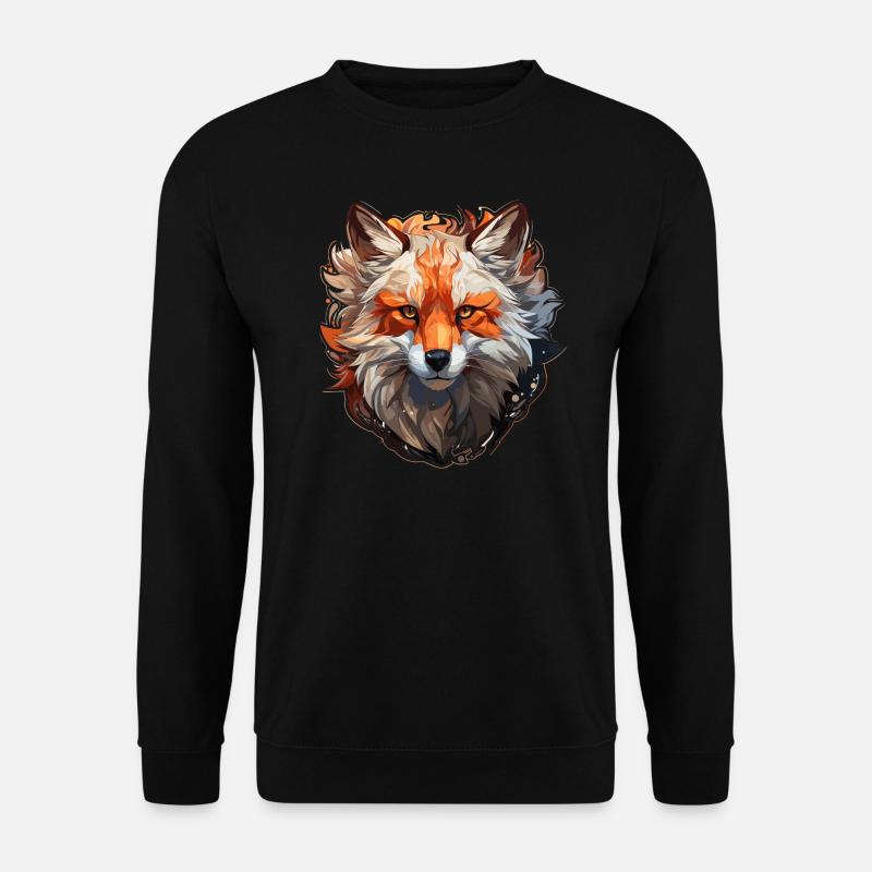 Fox - Illustration - Unisex Sweatshirt - black