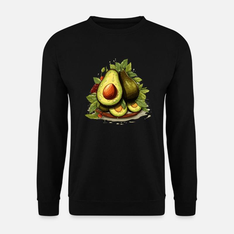 Avocado - Illustration - Unisex Sweatshirt - black