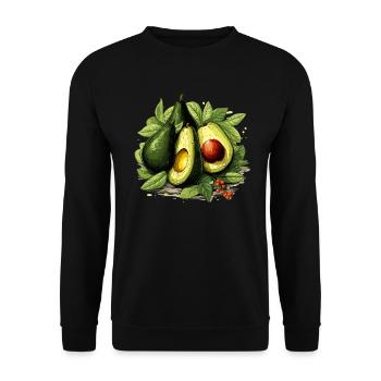 Avocado - Illustration - Unisex Sweatshirt - black - Front - Alina (178cm) & Michal (187cm)