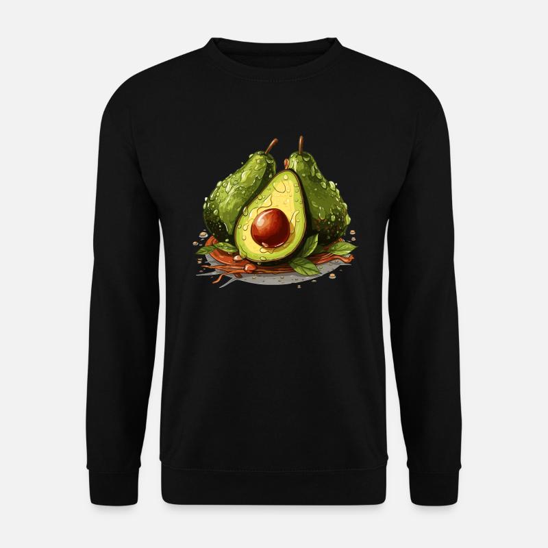 Avocado - Illustration - Unisex Sweatshirt - black
