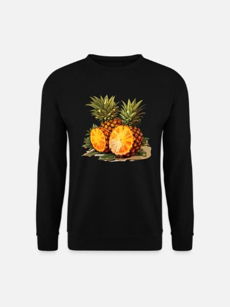 Pineapple - illustration - Unisex Sweatshirt - black