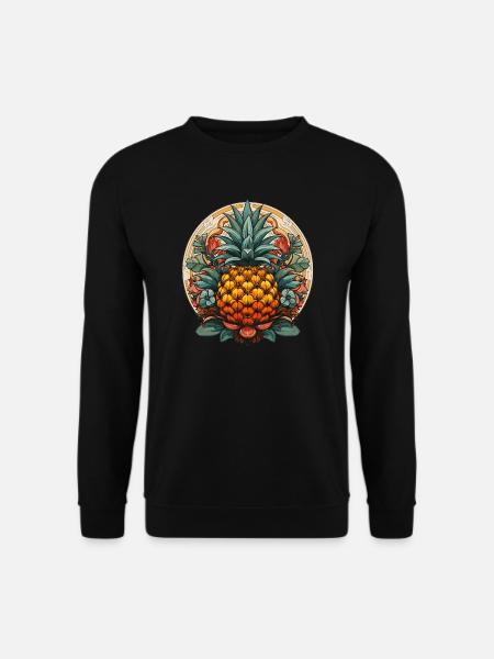Pineapple - illustration - Unisex Sweatshirt - black