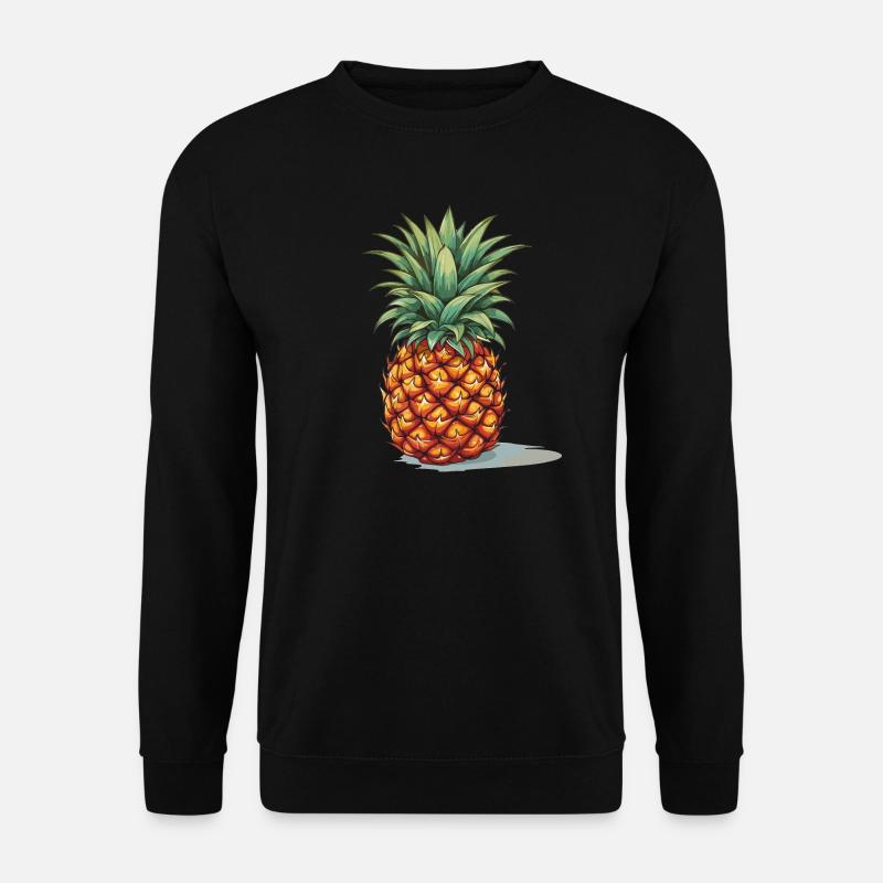 Pineapple - illustration - Unisex Sweatshirt - black