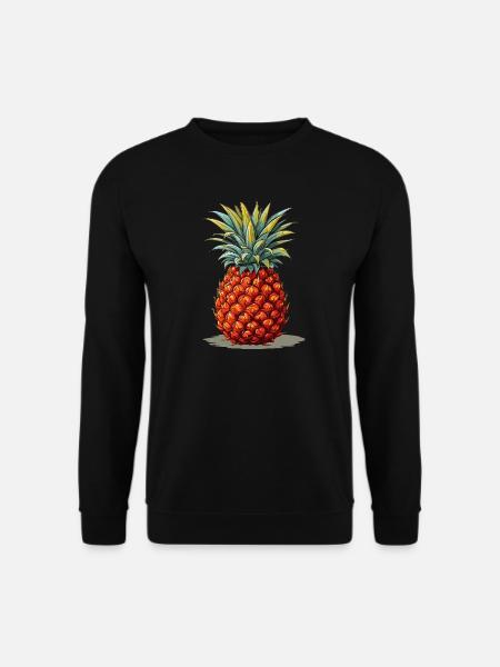 Pineapple - illustration - Unisex Sweatshirt - black