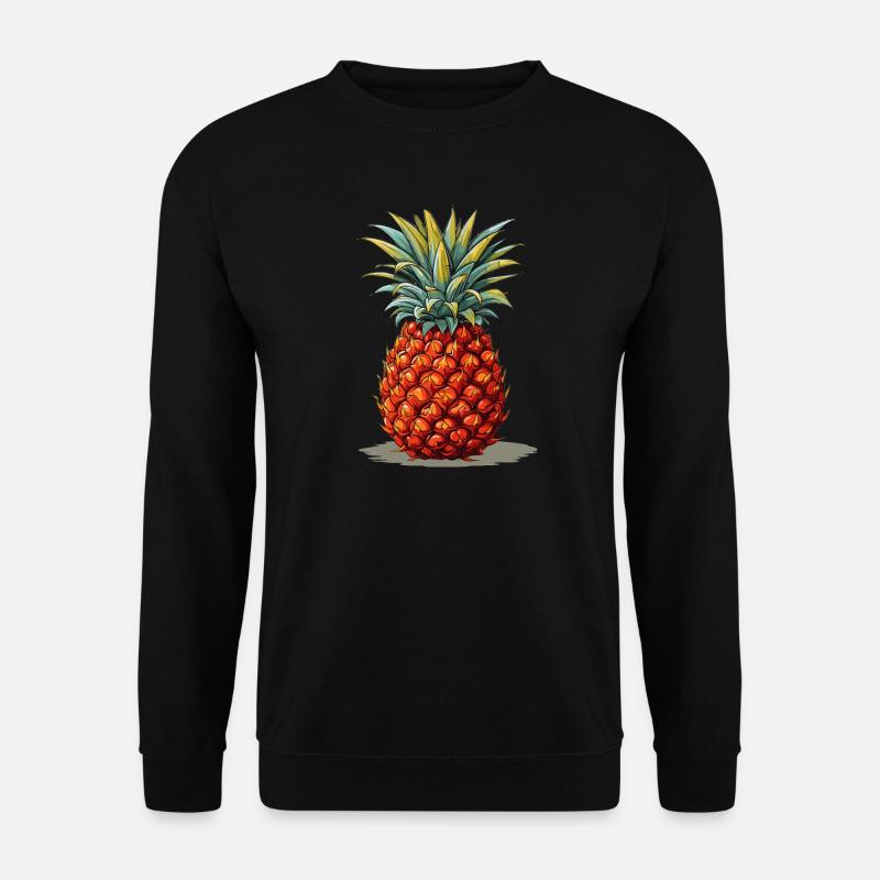 Pineapple - illustration - Unisex Sweatshirt - black