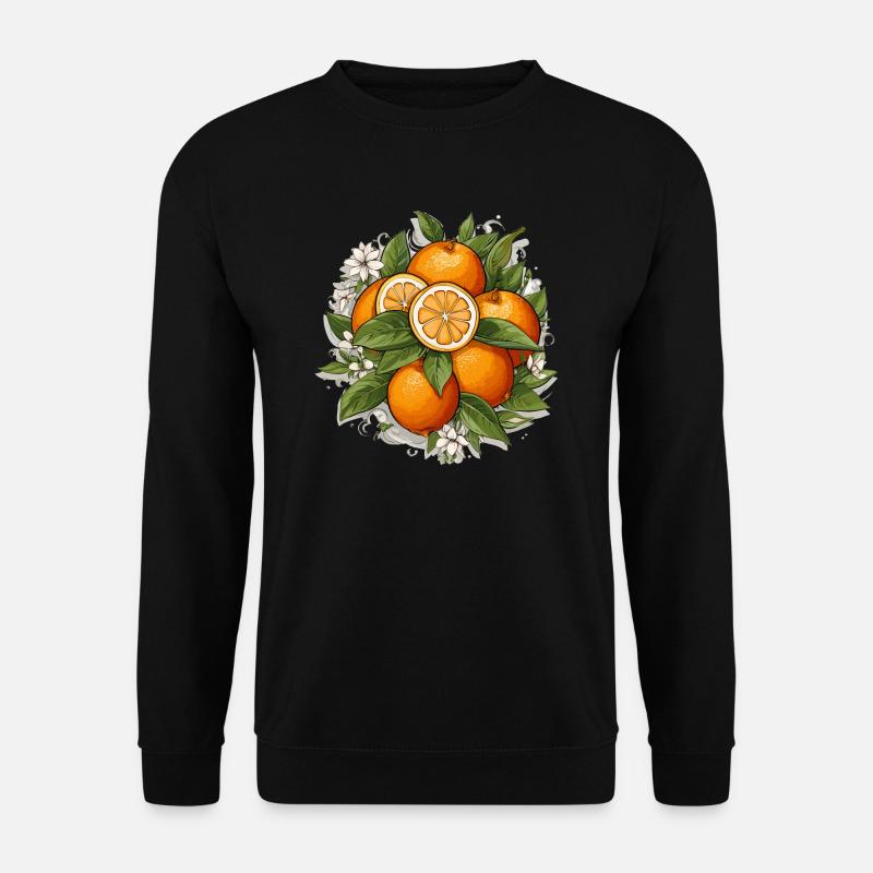 Orange - Illustration - Unisex Sweatshirt - black