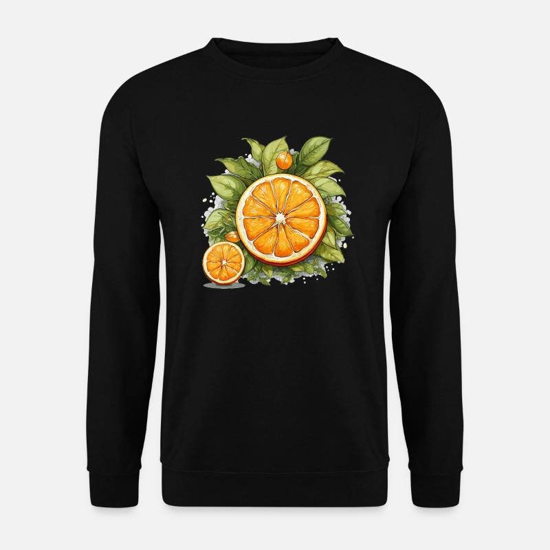 Orange - Illustration - Unisex Sweatshirt - black