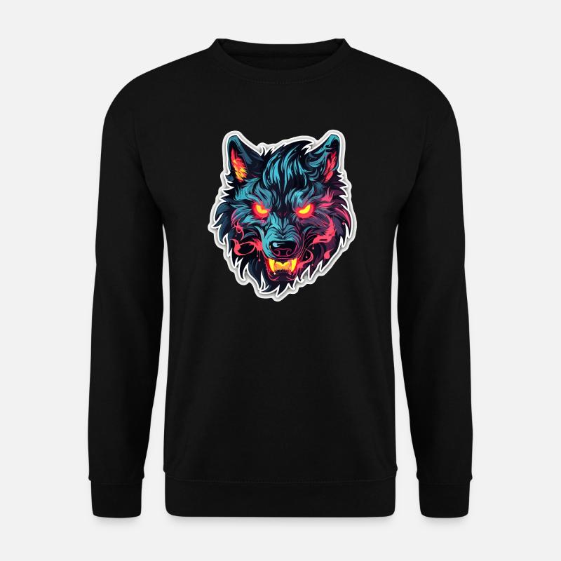 Loup - Illustration - Sweat-shirt Unisexe - noir