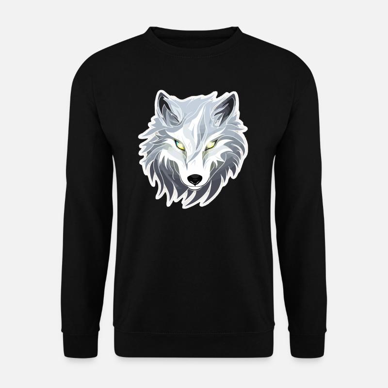 Wolf - Illustration - Unisex Sweatshirt - black
