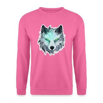 Wolf - Illustration - Unisex Pullover - Pink - Vorne