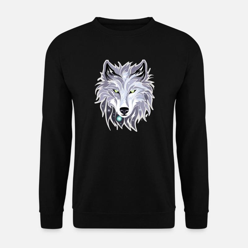 Loup - Illustration - Sweat-shirt Unisexe - noir