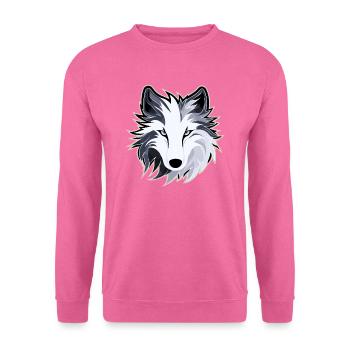 Wolf - Illustration - Unisex Pullover - Pink - Vorne