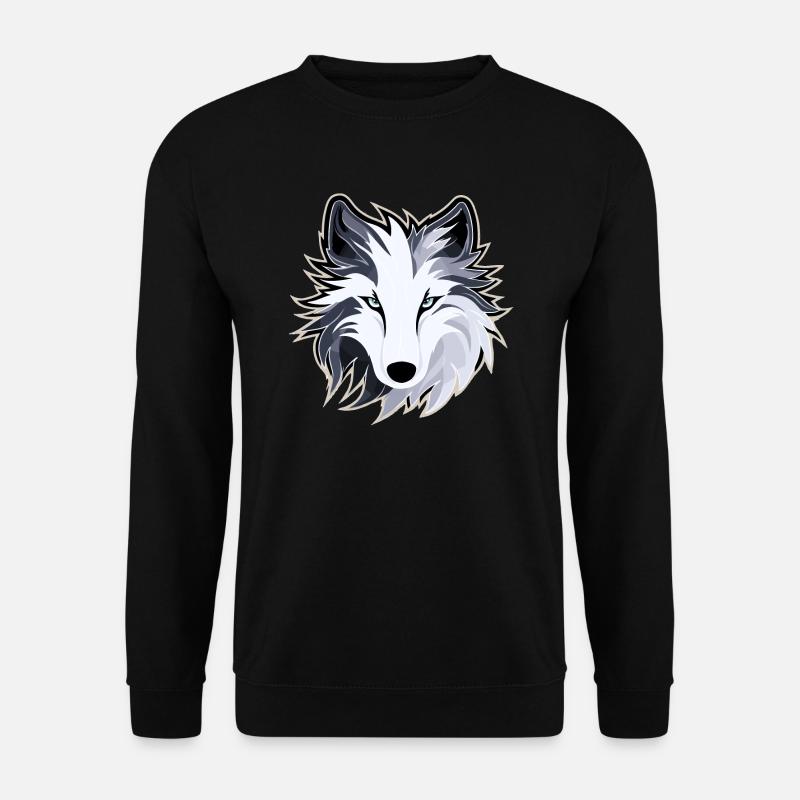 Wolf - Illustration - Unisex Sweatshirt - black