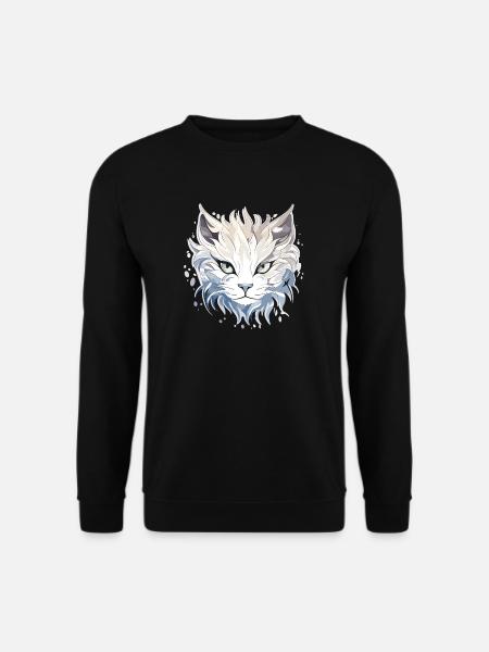 Cat - illustration - Unisex Sweatshirt - black