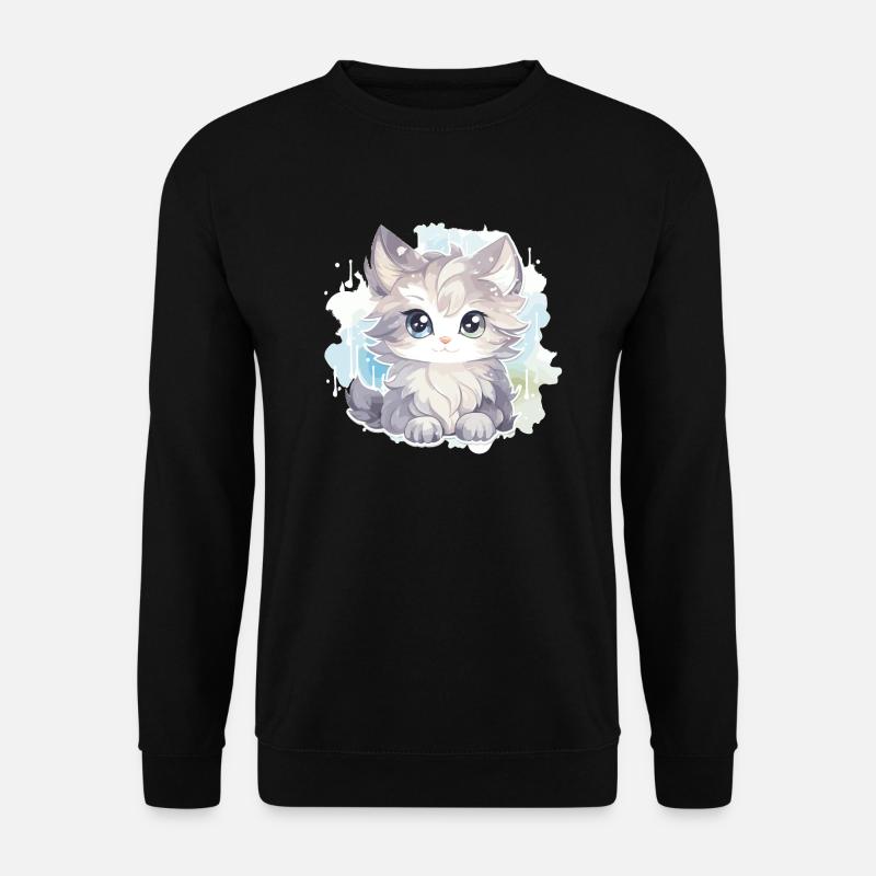 Chat - illustration - Sweat-shirt Unisexe - noir