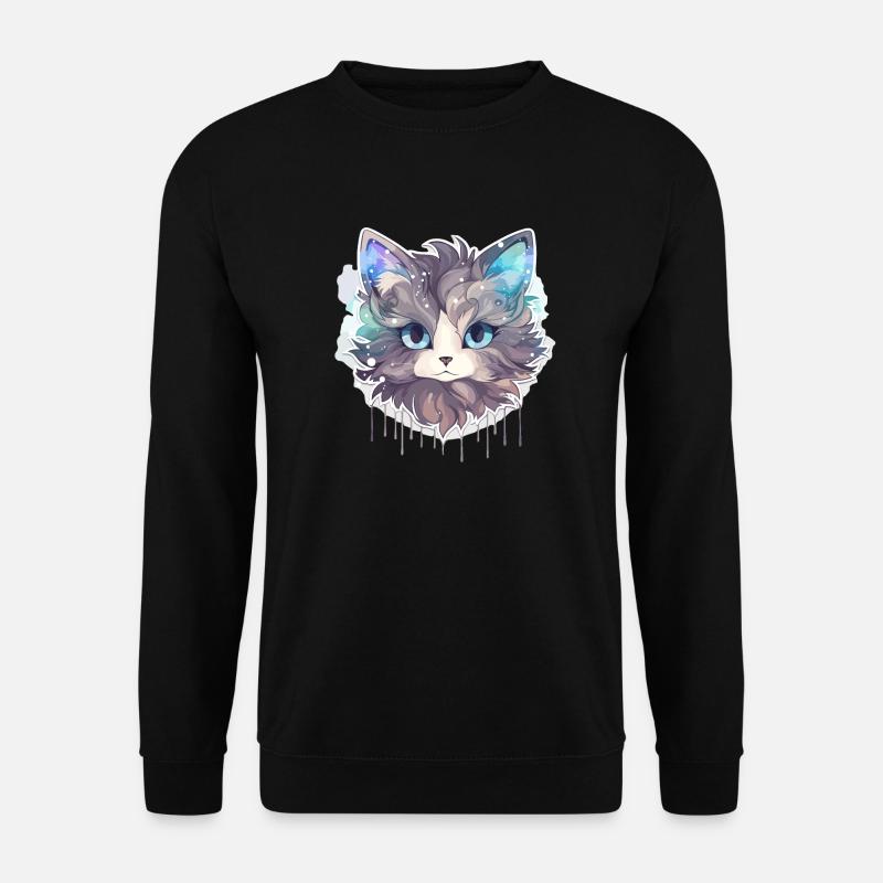 Chat - illustration - Sweat-shirt Unisexe - noir