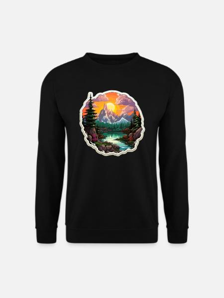 Paysage - Illustration - Sweat-shirt Unisexe - noir