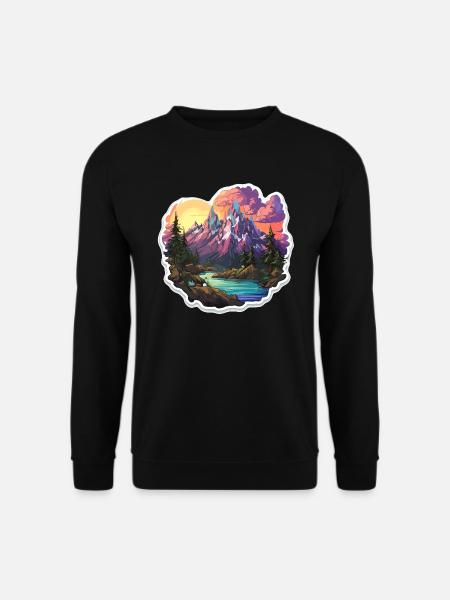 Paysage - Illustration - Sweat-shirt Unisexe - noir