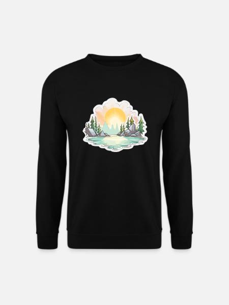 Paysage - Illustration - Sweat-shirt Unisexe - noir