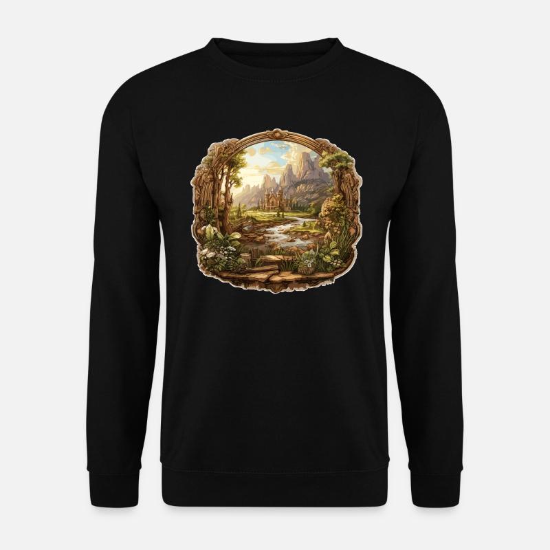 Paysage - Illustration - Sweat-shirt Unisexe - noir