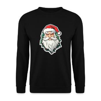 Santa Claus - illustration - Unisex Sweatshirt - black - Front - Alina (178cm) & Michal (187cm)