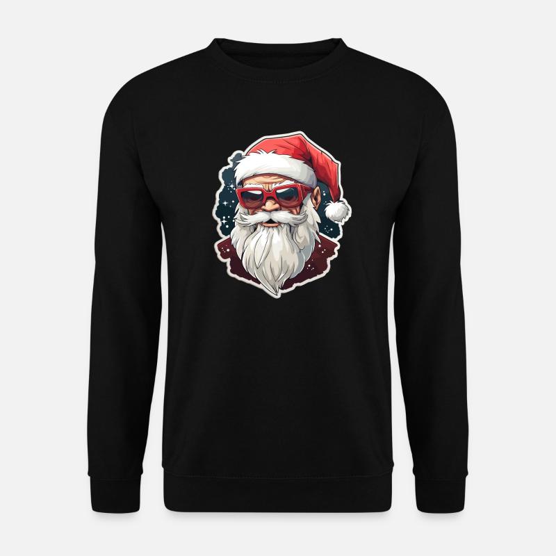 Weihnachtsmann - Illustration - Unisex Pullover - Schwarz