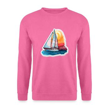 Voilier - illustration - Sweat-shirt Unisexe - rose - Devant