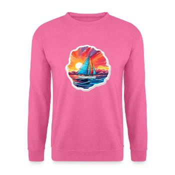 Voilier - illustration - Sweat-shirt Unisexe - rose - Devant