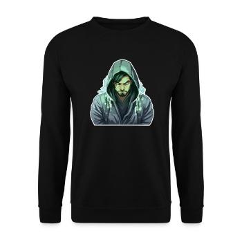 Hacker éthique - Illustration - Sweat-shirt Unisexe - noir - Devant - Alina (178cm) & Michal (187cm)