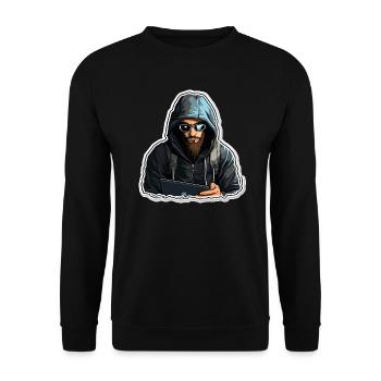 Hacker éthique - Illustration - Sweat-shirt Unisexe - noir - Devant - Alina (178cm) & Michal (187cm)