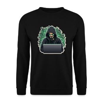 Hacker éthique - Illustration - Sweat-shirt Unisexe - noir - Devant - Alina (178cm) & Michal (187cm)