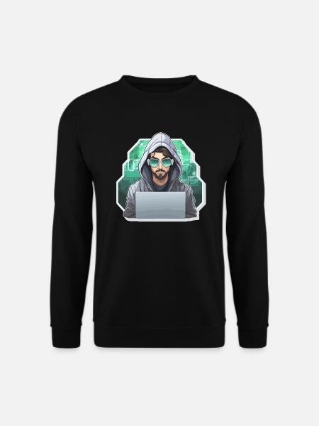 Ethical Hacker - Illustration - Unisex Sweatshirt - black