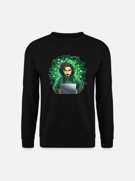 Ethical Hacker - Illustration - Unisex Sweatshirt - black