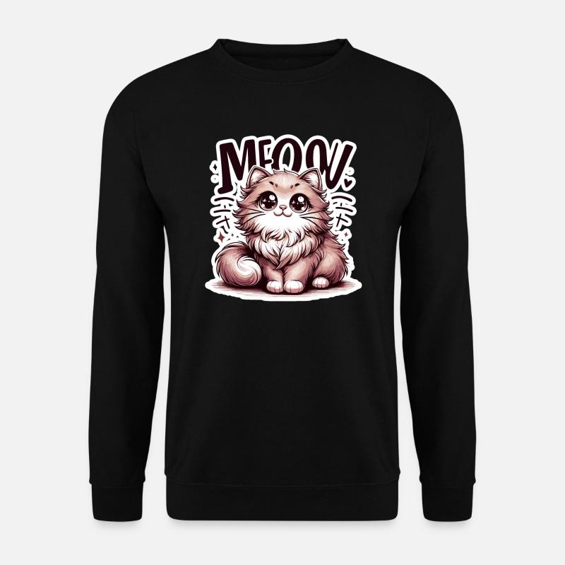 Miaou - Illustration de chat - Sweat-shirt Unisexe - noir