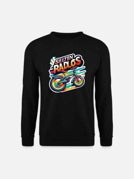 Selten Radlos - Fahrrad Illustration - Unisex Pullover - Schwarz