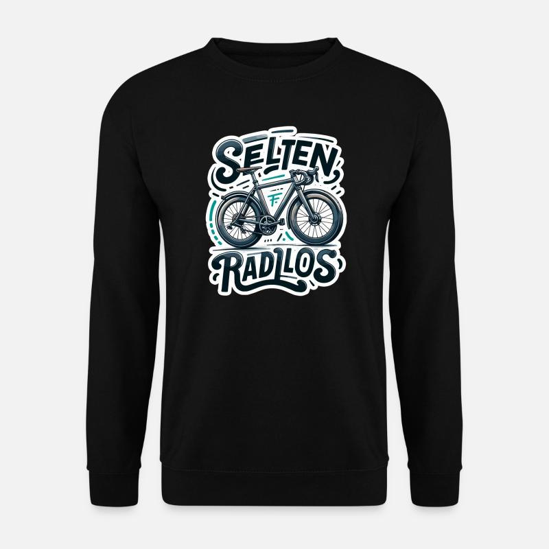 Selten Radlos - Fahrrad Illustration - Unisex Pullover - Schwarz