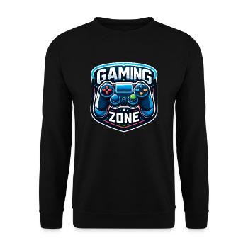 Gaming Zone - Controller Illustration - Unisex Pullover - Schwarz - Vorne - Alina (178cm) & Michal (187cm)