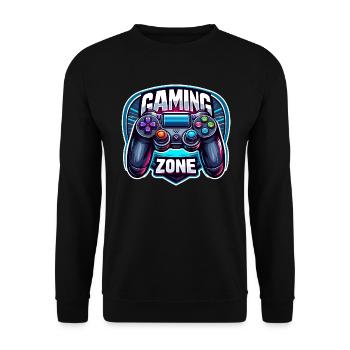 Gaming Zone - Controller Illustration - Unisex Pullover - Schwarz - Vorne - Alina (178cm) & Michal (187cm)
