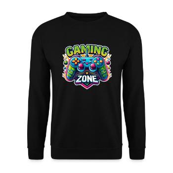 Gaming Zone - Controller Illustration - Unisex Pullover - Schwarz - Vorne - Alina (178cm) & Michal (187cm)