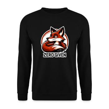 Zéro donné - Illustration de renard - Sweat-shirt Unisexe - noir - Devant - Alina (178cm) & Michal (187cm)