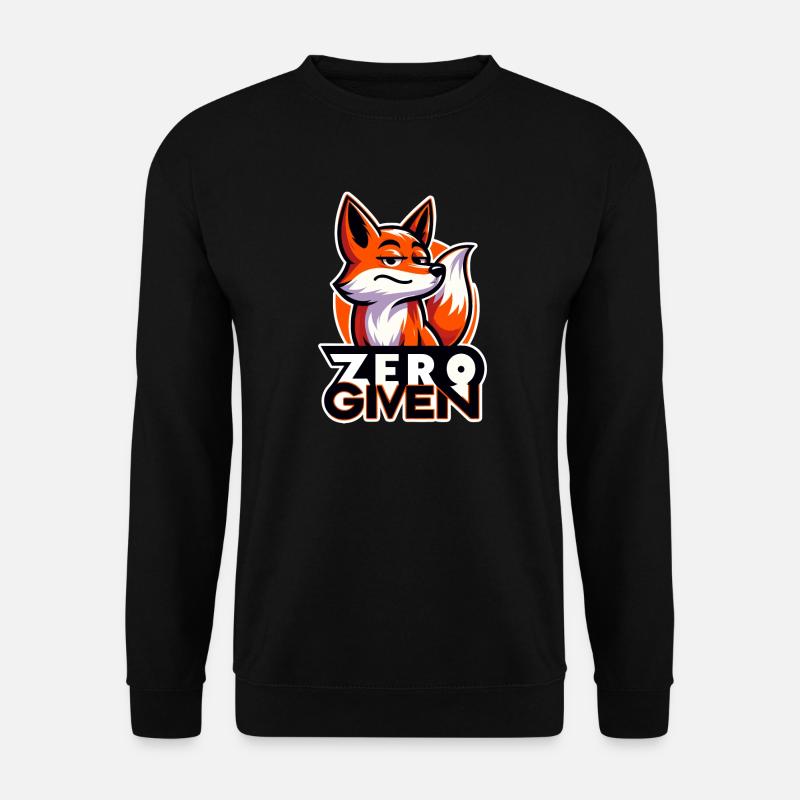 Zero Given - Fox Illustration - Unisex Sweatshirt - black