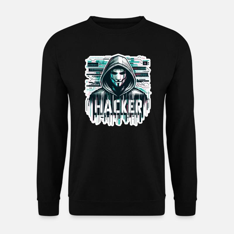 Hacker - Illustration - Unisex Sweatshirt - black